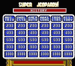 Super Jeopardy! gameplay screenshot